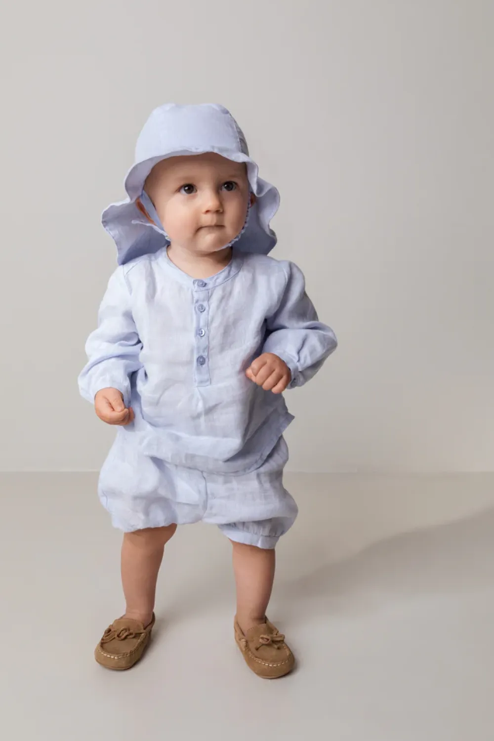 MarMar Copenhagen Solhatte & Huer>Alba Baby Long, Sommerhat Blue Mist