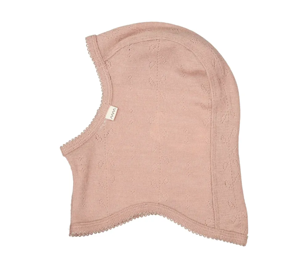 MarMar Copenhagen Solhatte & Huer>Balaclava, Uld Pointelle Elefanthue Burnt Rose