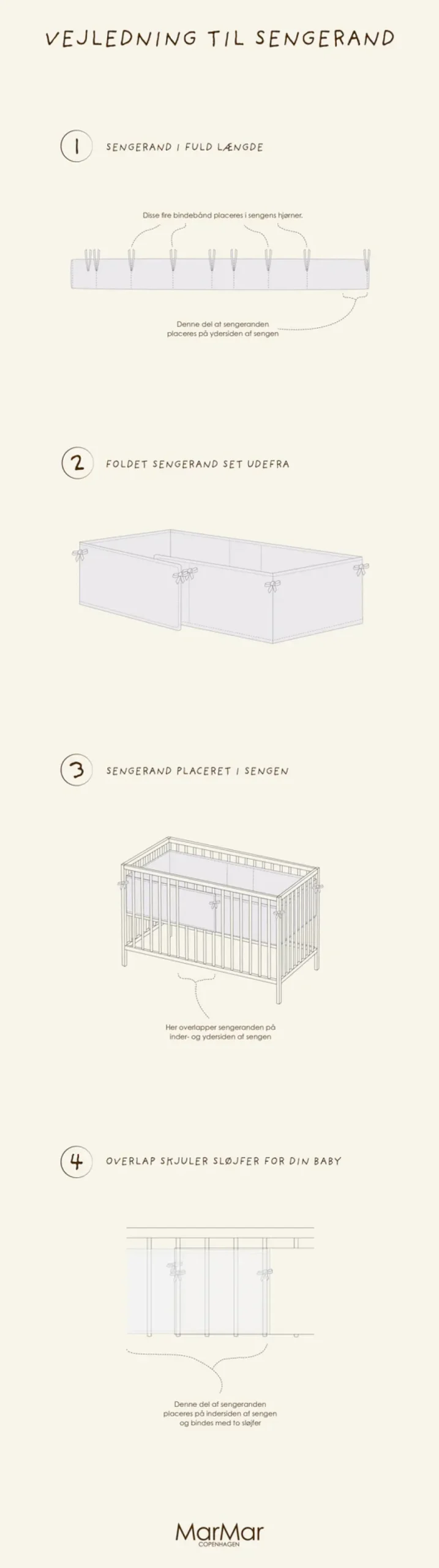 MarMar Copenhagen Startpakker>Bed Bumper, Sengerand Beige Rose