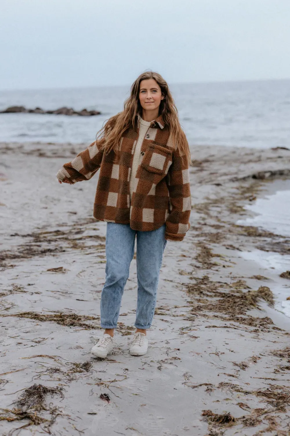 MarMar Copenhagen Overtøj>Jack W, Teddybear Jakke Chunky Hazel Check