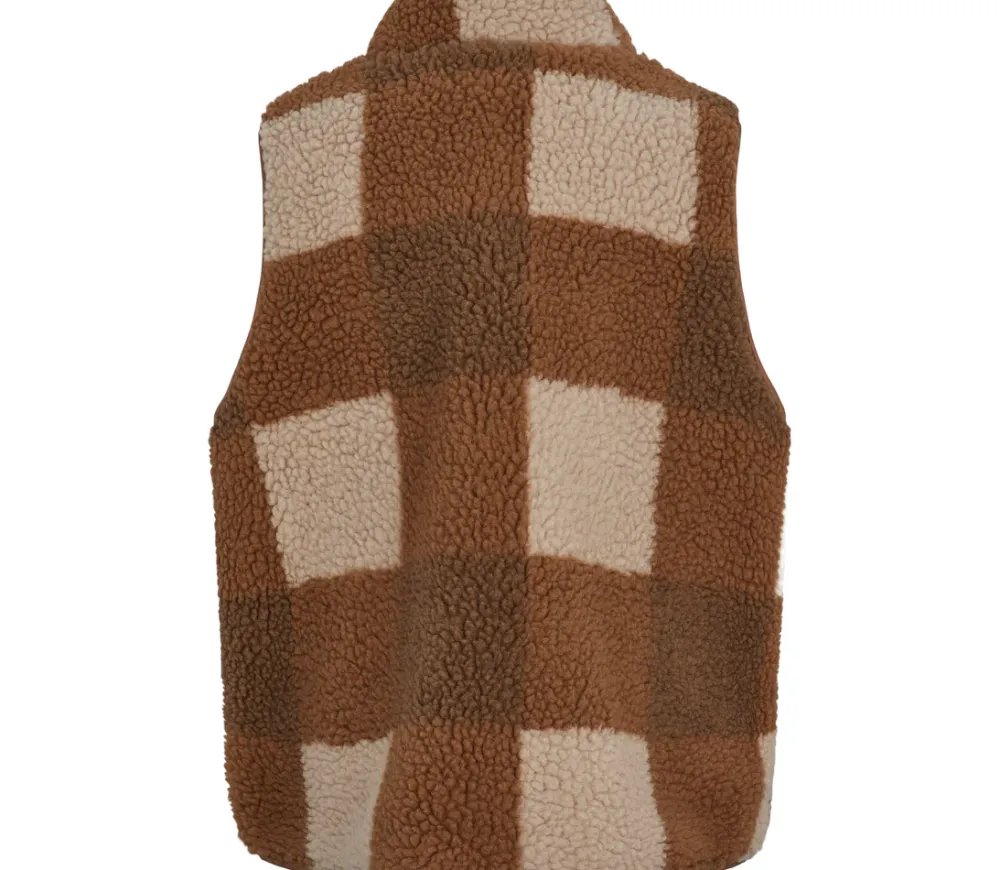 MarMar Copenhagen Fleece & Teddy>Joby, Teddybear Vest Chunky Hazel Check