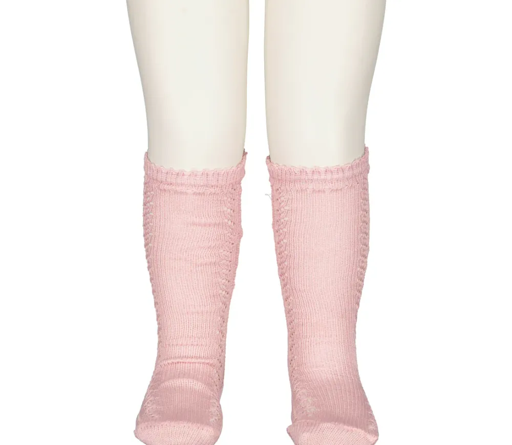 MarMar Copenhagen Strømper & Strømpebukser>Knee Socks Pointelle, Strømper Faded Rose