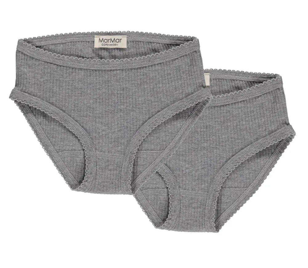 MarMar Copenhagen Undertøj>Panties 2-Pack, Undertøj Grey Melange