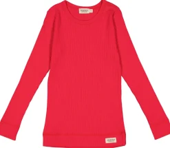 MarMar Copenhagen Overdele>Plain Tee Ls, T-Shirt Red Currant