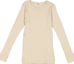 MarMar Copenhagen Overdele>Plain Tee Ls, T-Shirt Grey Sand