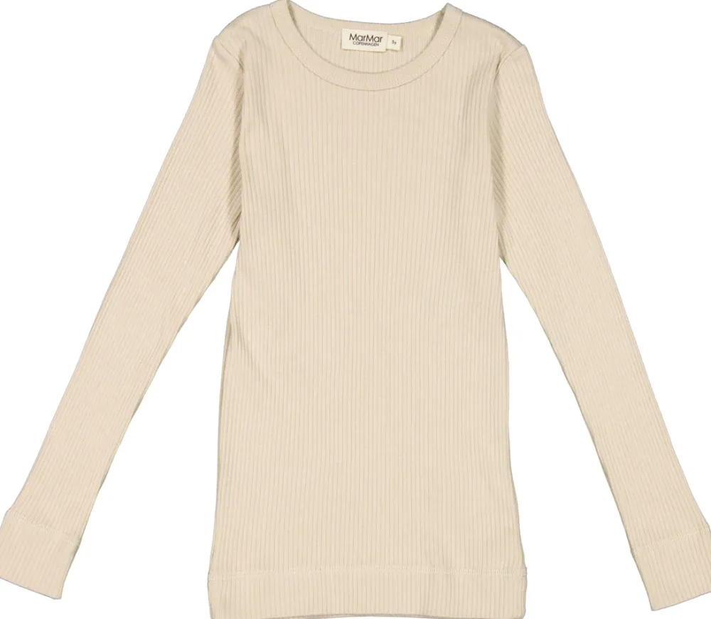 MarMar Copenhagen Overdele>Plain Tee Ls, T-Shirt Grey Sand