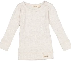 MarMar Copenhagen Overdele>Plain Tee Ls, T-Shirt Beige Melange