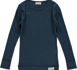 MarMar Copenhagen Overdele>Plain Tee Ls, T-Shirt Blue