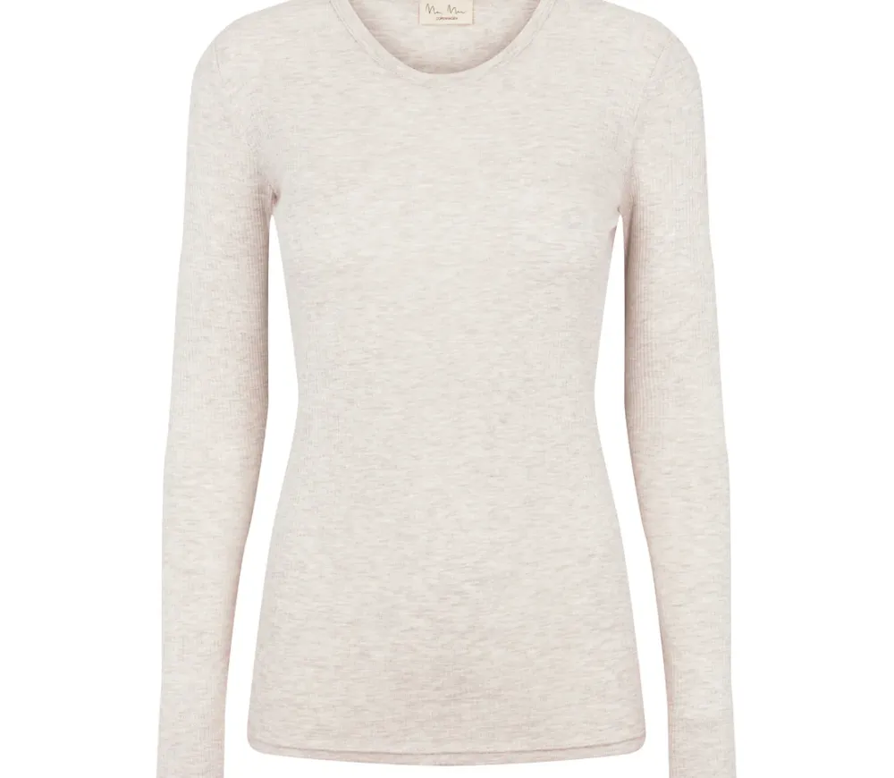 MarMar Copenhagen T-Shirts>Plain Tee W, T-Shirt Beige Melange