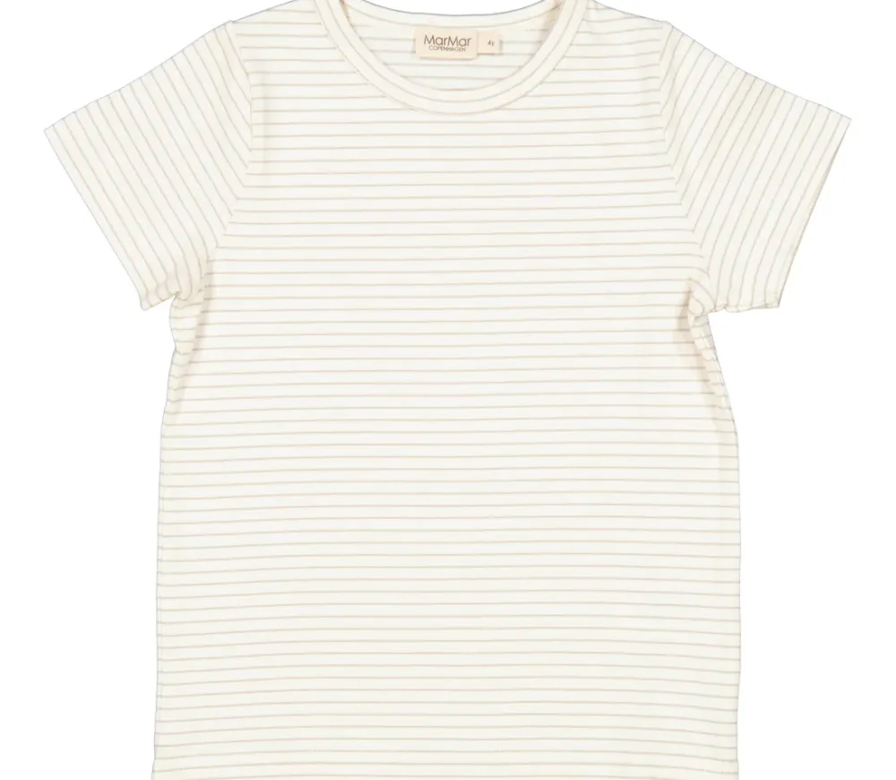 MarMar Copenhagen Overdele>Tago, T-Shirt White Sage Stripe