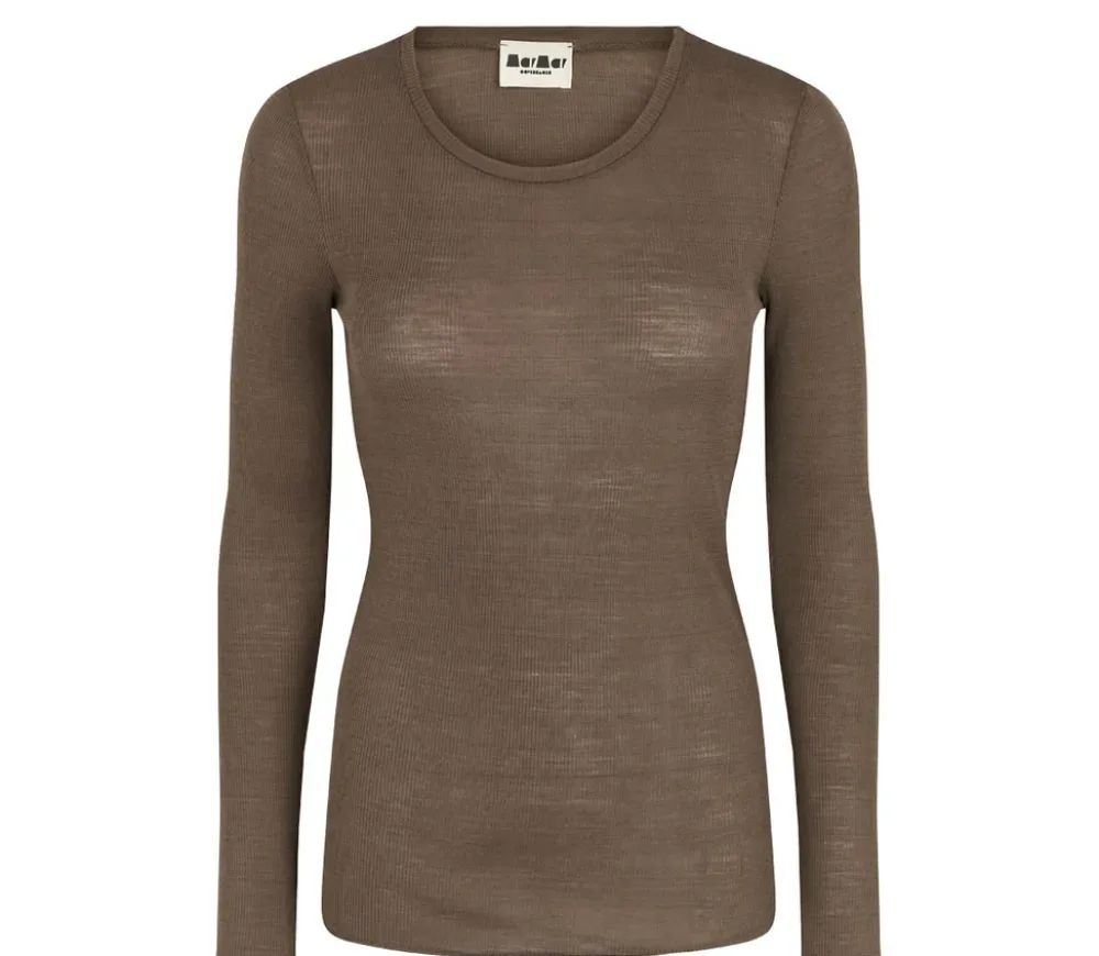 MarMar Copenhagen Uld>Tamra W, Uld Rib Bluse Terre