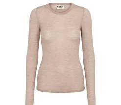MarMar Copenhagen Strik>Tanne W, Bluse Nougat Melange