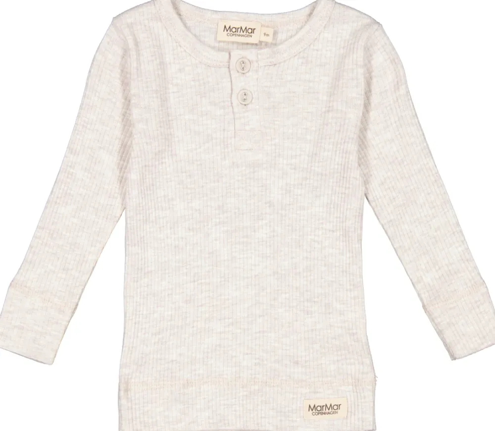 MarMar Copenhagen Overdele>Tee Ls, T-Shirt Beige Melange