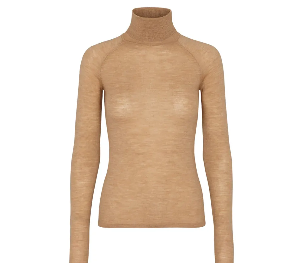 MarMar Copenhagen Strik>Trisha W, Bluse Light Camel