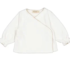 MarMar Copenhagen Bluser>Tuba Wrap Ls, Bluse Grey Sand Picot