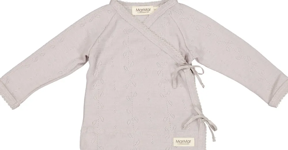 MarMar Copenhagen Uld>Tut Wrap Ls, Uld Pointelle Bluse Soft Dove