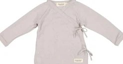 MarMar Copenhagen Bluser>Tut Wrap Ls, Uld Pointelle Bluse Soft Dove